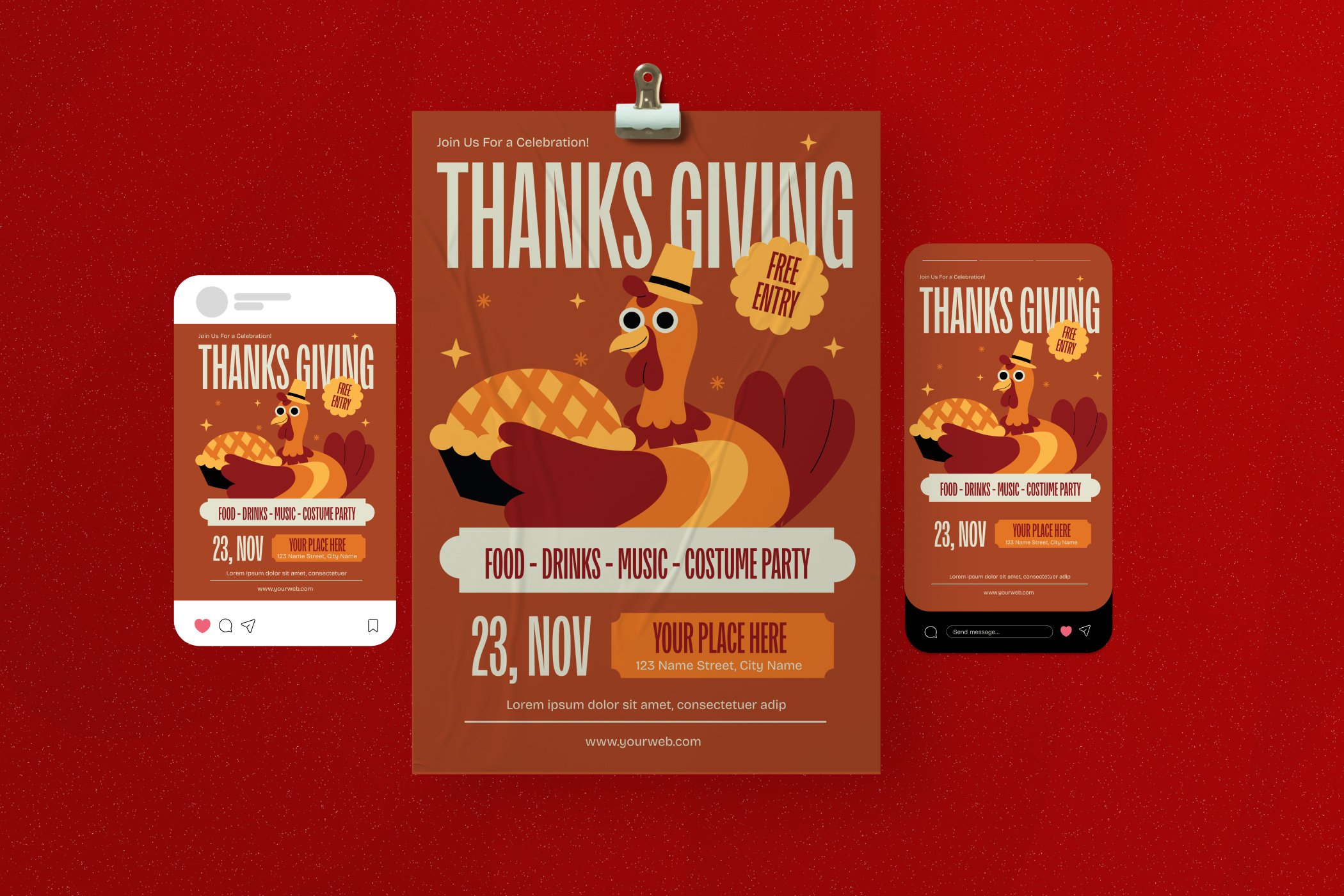 Thanks Giving - Flyer Set poster