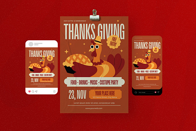 Thanks Giving - Flyer Set poster