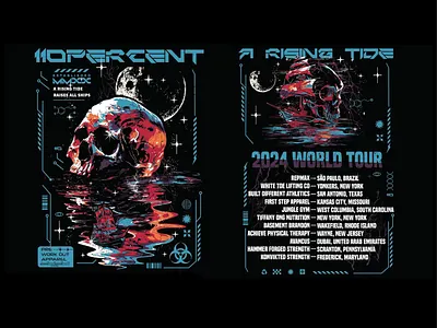 110 PERCENT CYBERPUNK STREETWEAR THEME apparel branding brutalism clothing cyberpunk darkart design graphic gymwear illustration logo skull streetwear ui vector