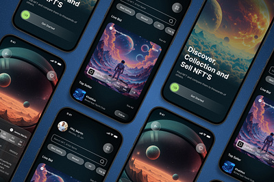 NFT Market - Mobile App UI Kit galaxy