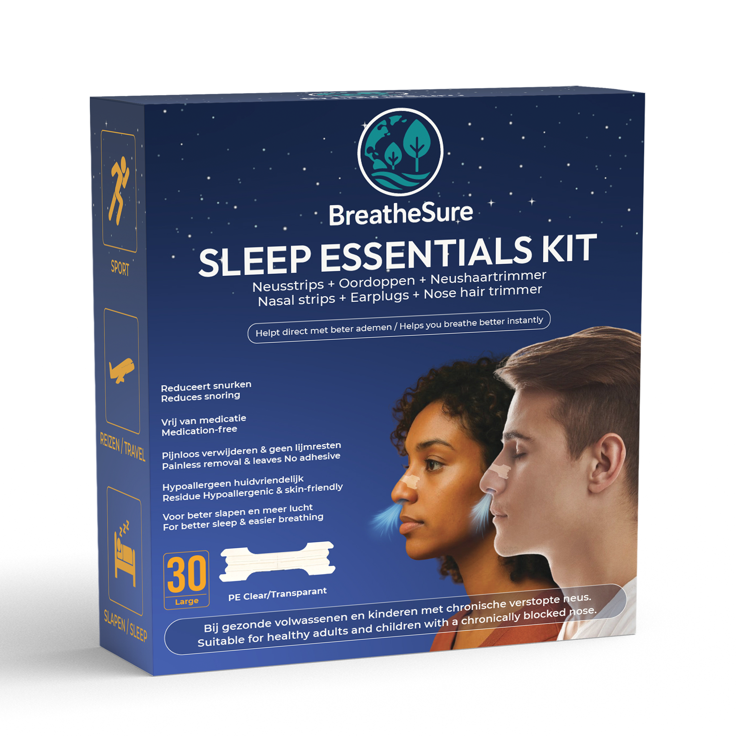 BreatheSure Sleep Essentials Kit Packaging Design umairarif
