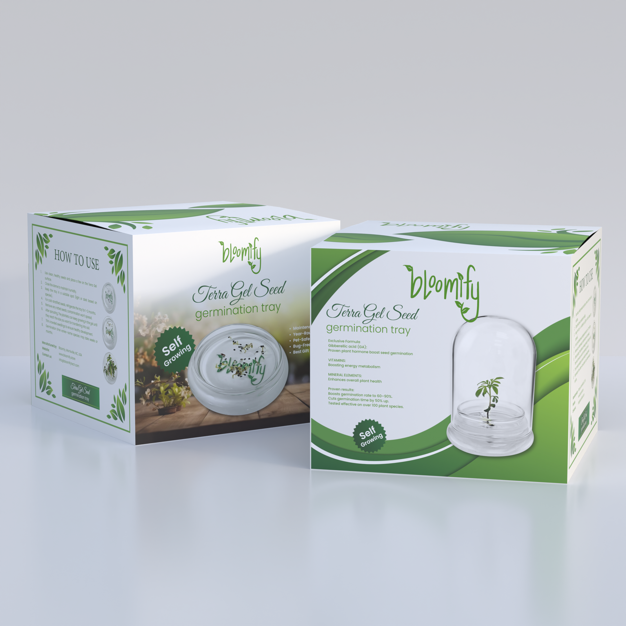 Bloomify Terrarium Box Packaging Design umairarif