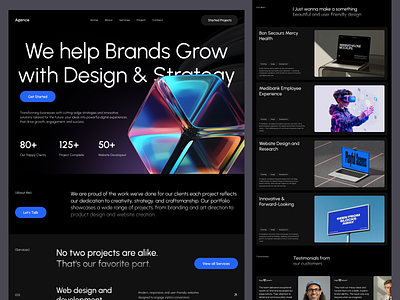 Digital Agency Website adom agency website company website creative agency digital agecny website digital agency digital agency landing page landing page uiux design agency web design web design agency website design