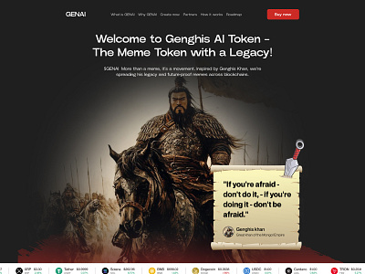 GENAI - AI Platform ai ai agent ai landing page ai token ai website homepage landing page meme platform web design