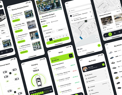 ChargePoint - EV Charging App app app design application branding car app design car parking car parking ui design ap graphic design park ui ui car park ui ux design