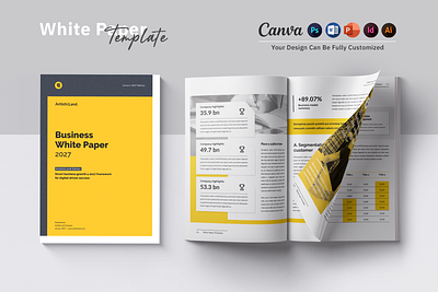 White Paper Template brand brand design branding brochure brochure design brochure template business plan business white paper canva canva presentation canva template company infography company profile design graphic design template white paper white paper template whitepaper whitepaper template