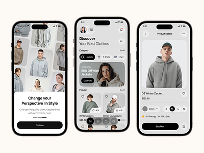 Luxury E commerce – Fashion Shopping App UI 2025 trends clothing e commerce e commerce app design ecommerce ecommerce ui fashion app design fashion brand luxaryapp mobile app onboarding online shopping product product page shop shopping store app web store winter winterapp