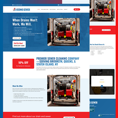 Econo Sewer & Drain Service 3d animation branding design development graphic design illustration logo motion graphics plumbing ui vector web website wordpress