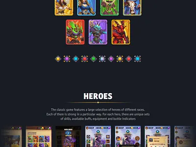 Heroes & cards cards game game ui icon illustration ui uiux