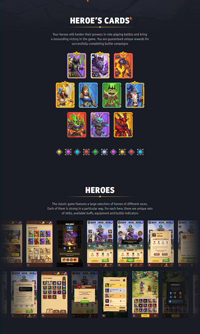 Heroes & cards cards game game ui icon illustration ui uiux