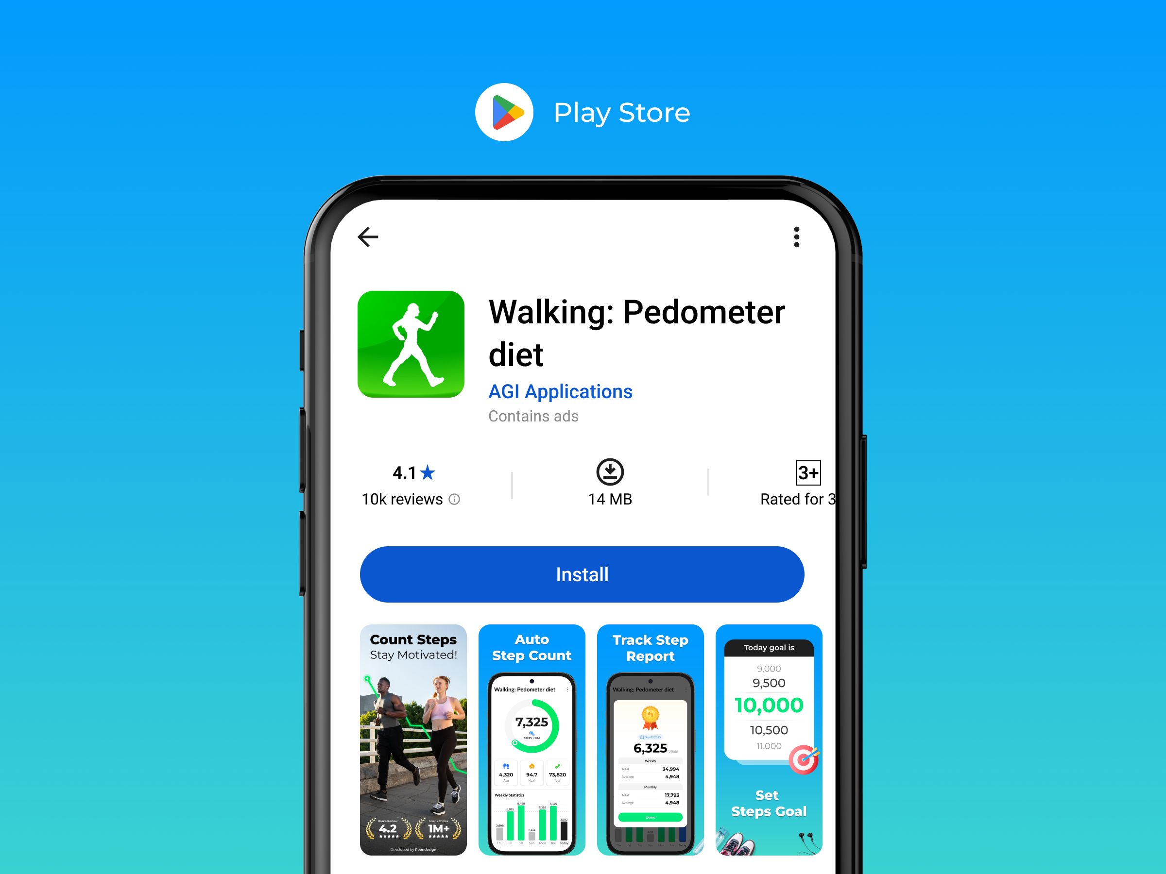 Example of App Store & Play Store Screenshot Design
