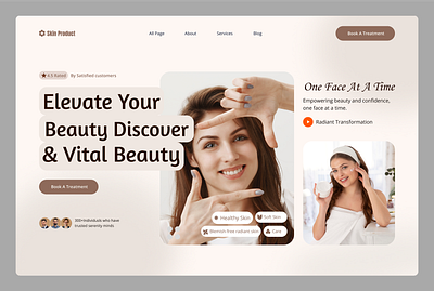 Skin Product beauty product beauty salon cosmetic e commerce product saas salon shop skin care skin product web design web design skin product website design