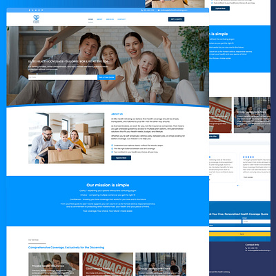 Health Insurance Brokerage Website 3d animation branding design graphic design illustration logo ui vector website wordpress