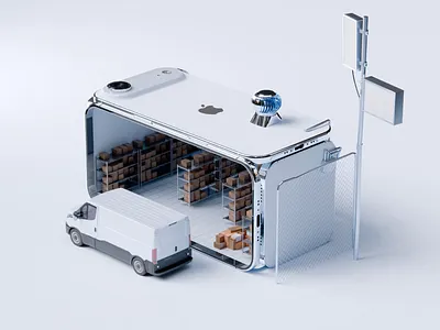 Adol — AI-Powered Trading & Logistics 3D Animation 3d 3d illustration ai ai agent animate artificial intelligence automation b2b blender clean dipa inhouse illustration iphone 17 air logistics minimalist modern design saas smart logistics startup vector