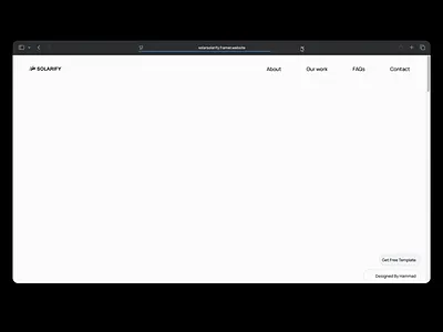 Solarify – Solar Framer Website clean energy enerygy framer template green nature solar template website
