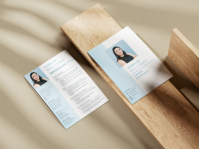 Professional CV template graphic design mockup