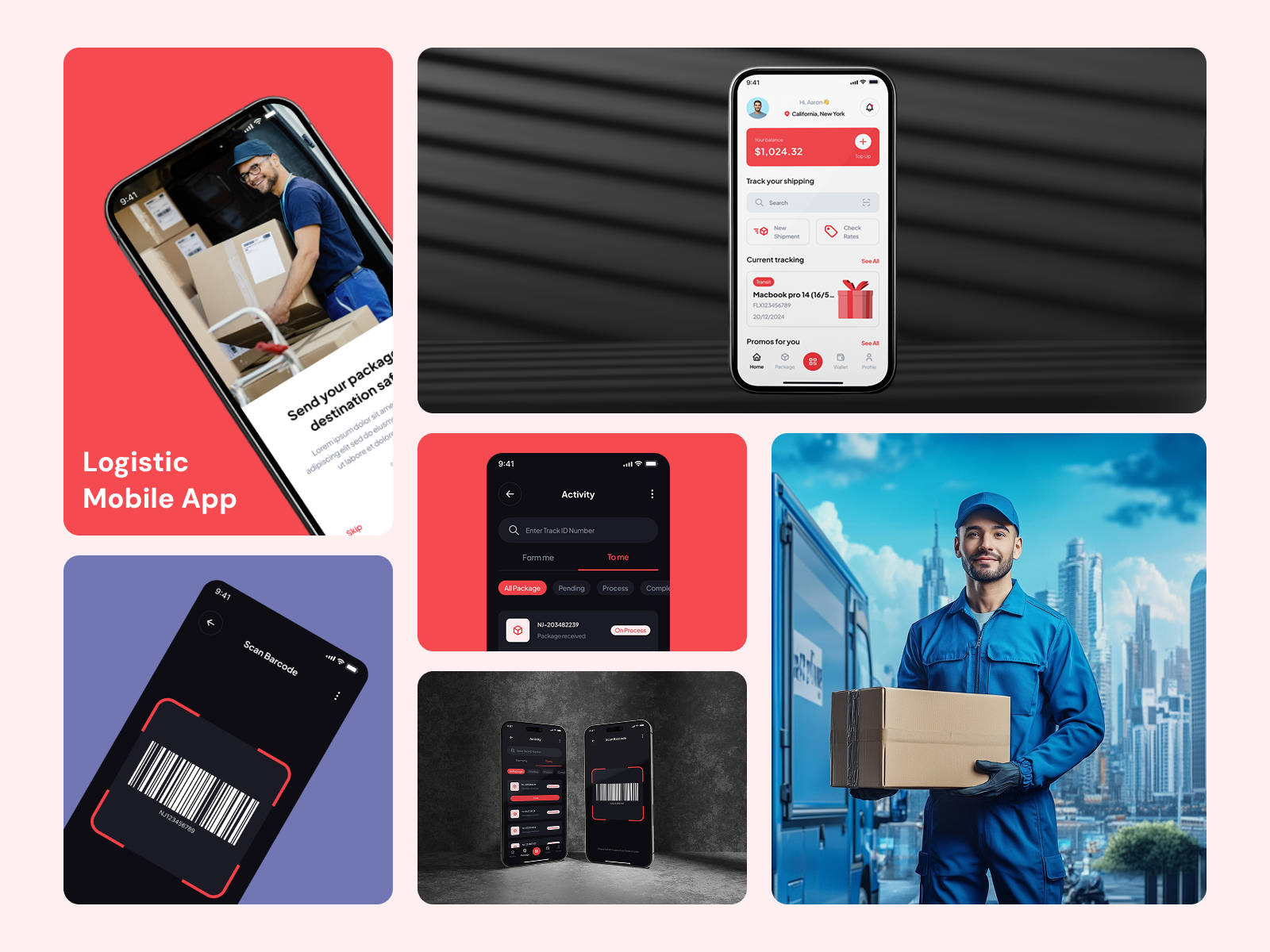 Logistic Mobile App | UI Design app development figma logistic app development logistic mobile app mobile app design online logistic app photoshop ui design uiux
