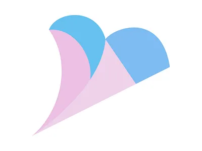 blue pink heart blue heart pink