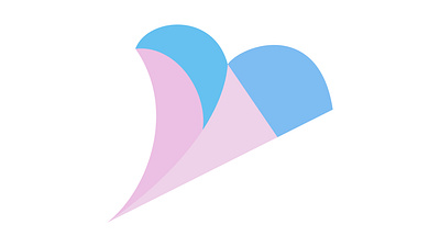 blue pink heart blue heart pink