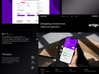 Pixelmatters New Website • Work detail animation case study ui work
