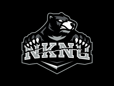 Black Bear Sport Logo mascot | NKNU athletic logo bear mascot bear mascot logo bears bears logo black black bear branding esport esportlogo gaming graphic design honey bear illustration logo mascot mascot logo nknu sports logo team logo
