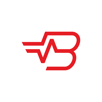 Letter B Heartbeat Wave Logo for sale active buy coaching doctor for sale healthcare heartbeat hospital letter b logo medical personal pharmacy premade purchase ready made signal sports sporty wave