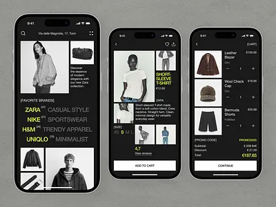 Fashion E-commerce Mobile App - Product & Checkout app design application ui e commerce fashion app mobile app mobile app design mobile ui modern ui popular shopping app ui design ui ux