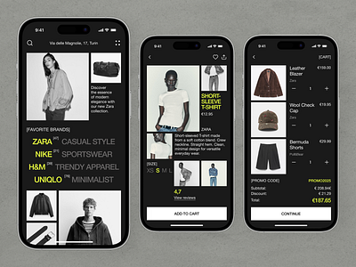 Fashion E-commerce Mobile App - Product & Checkout app design application ui e commerce fashion app mobile app mobile app design mobile ui modern ui popular shopping app ui design ui ux