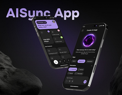 Ai Sync App ai ai chatbot branding chat chatbot interaction ios prompt uidesign uiux ux voice web3