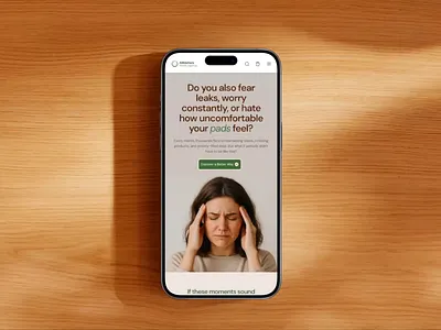 Eco-Friendly Female Product Landing Page | Mobile UI clean website ecommerce female app female landing page female website feminine app feminine website home page landing page design menstrual cup minimal design mobile app mobile ui recycle shopify shopify website ui design