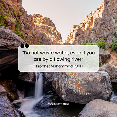 Do Not Waste Water — Islamic Motivational Quote Design canva instagram post islamic design quote
