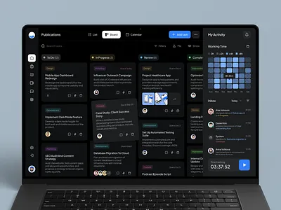 CTO Services & Project Management Dashboard b2b corporate website cto services dashboard dashboard ui data visualization modern dashboard popular project management software development ui design ui ux web app web application design web design