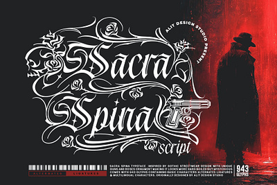 Sacra Spina Typeface blackletter design font fonts illustration letteing typeface