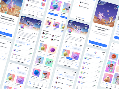NFT Marketplace App app application blockchain crypto defi marketplace meme nft ui ui design web design web3