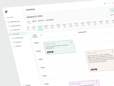 CRM Dashboard Design b2b crm design interface product service ui web