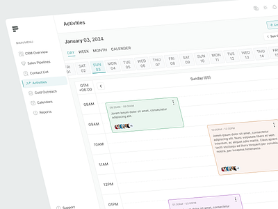 CRM Dashboard Design b2b crm design interface product service ui web