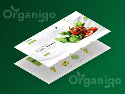 🥦 Organiqo – Organic Food Store Website animation branding design graphic design illustration logo motion graphics ui ux vector