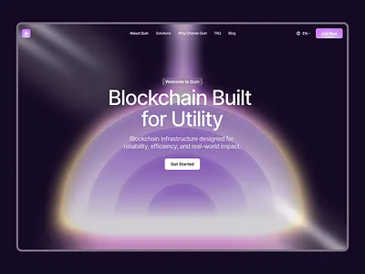 Gradient Web Design for Blockchain Platform 3d animation branding design figma graphic design illustration logo motion graphics typography ui ux vector