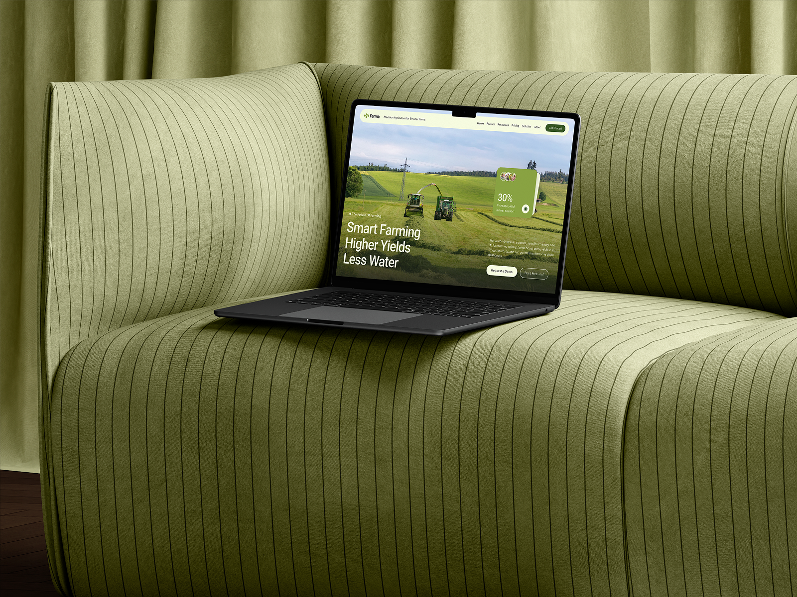 Farma - Agriculture Landing Page 3d animation branding design figma graphic design illustration logo motion graphics typography ui ux vector