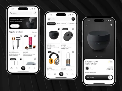 E-commerce Marketplace Mobile App app design application design best ui e commerce development marketplace mobile app mobile app design mobile ui popular retail ui ux