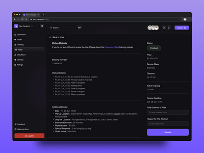 Nax Transport – Details Dashboard 3d animation branding design figma graphic design illustration logo motion graphics typography ui ux vector
