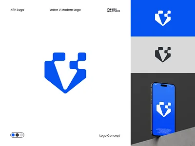 Letter V Modern Logo branding business logo company logo design graphic design illustration logo logo design vector