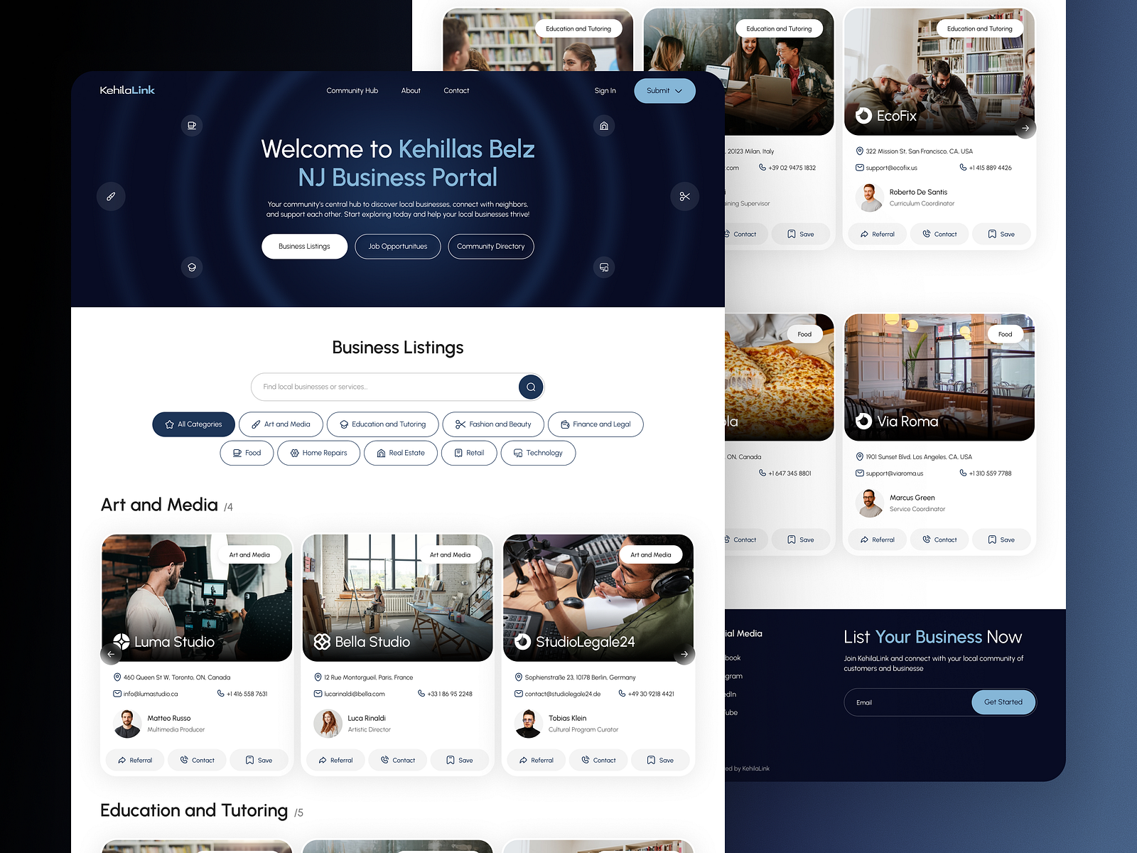 Business Portal UI/UX Design by Olha Snihur for Zero One Design on Dribbble