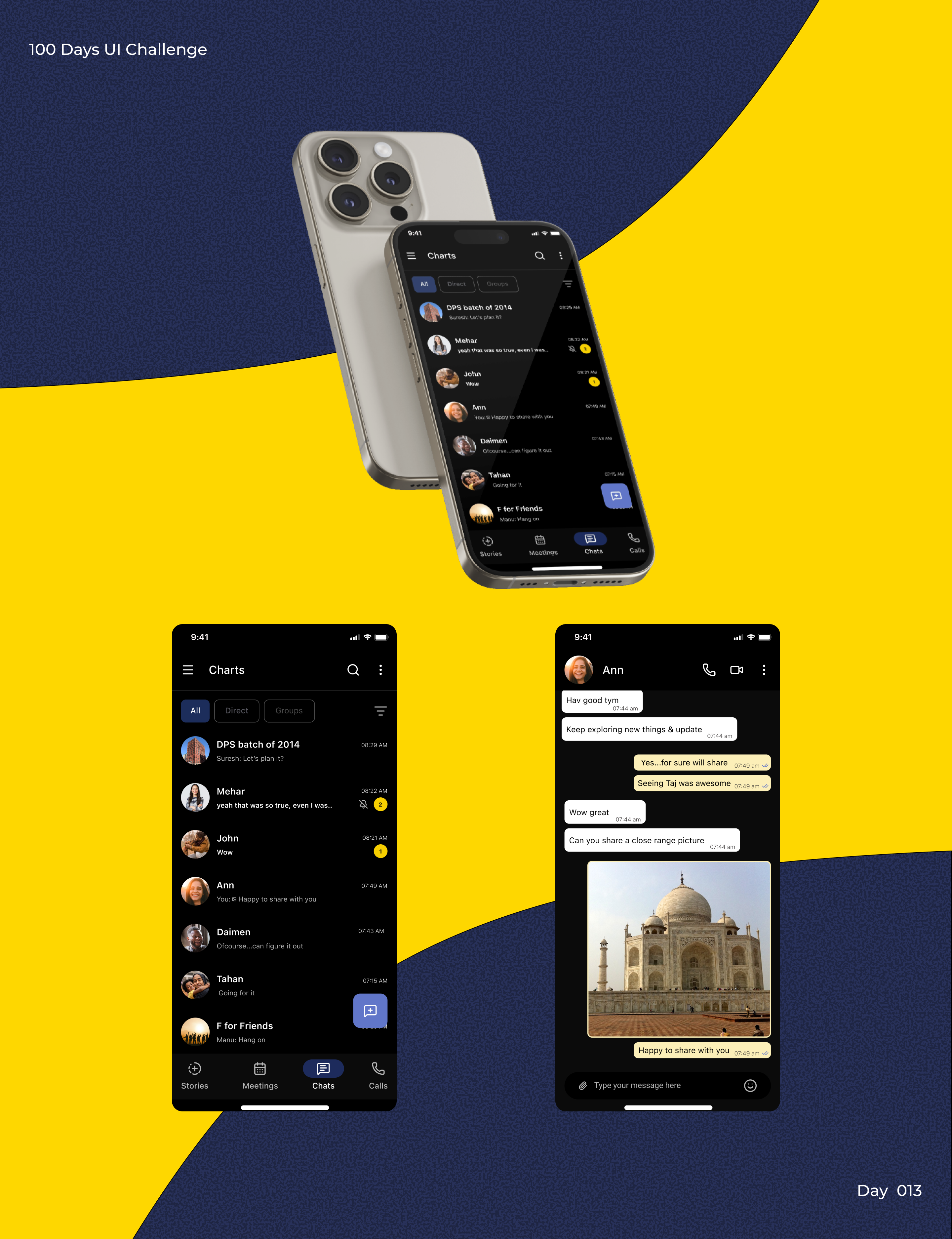 Day 13 #DailyUI - Modern Chat App UI 100daysofuichallenge 100daysui appdesign arattai branding chatapp communication dailyui design dribbble emojis figma messagingapp mobileapp moderndesign ui uitrends uiux userinterface uxdesign