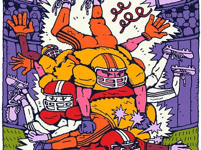 Melcher Oosterman for Adidas adidas advertising american football editorial illustration football illustration illustrationart illustrationartist illustrationzone illustrator melcher oosterman sport sport illustration