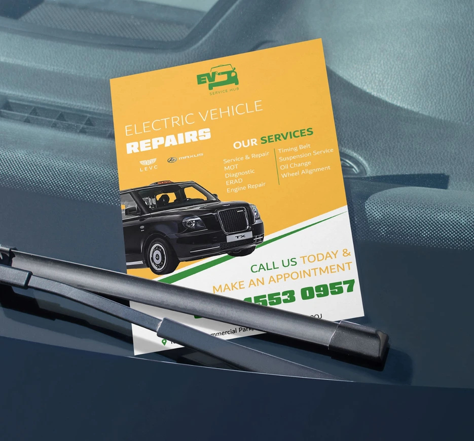 EV Flyer advertisment brand identity branding colourful design flyer graphic design logo marketing modern poster promotion vector