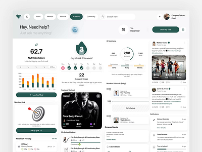 Fitness Nutrition Web App | Nutrition Flow UI fitness app fitness tracker fitness web app healthcare healthcare website interface design nutrition nutrition app nutrition planner product design ui ux web design web ui webapp website website design workout