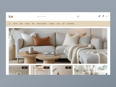 E Commerce Website - Shopify Minimal clean design interior interior design landing page interior home page interior website interior website design interior website ui minimal minimalistic ui ux web design website