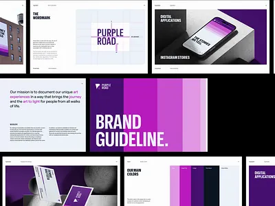 Purple Road Branding art direction brand brand identity branding clean design color palette graphic design logo modern design motion graphics purple visual identity