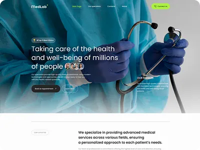MedLab branding medtech ui ux